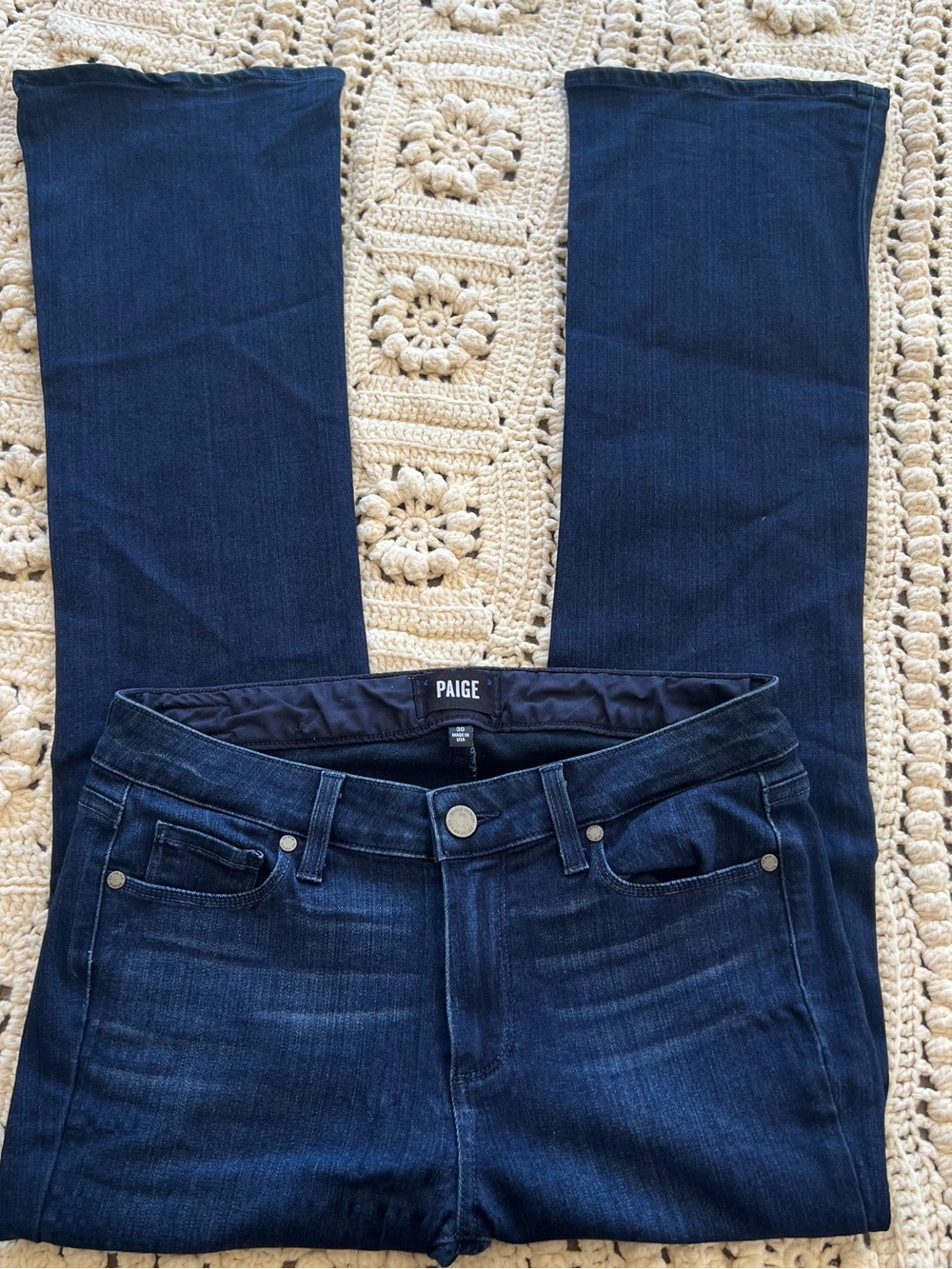 PAIGE Manhattan Women's Dark Blue Bootcut Jeans